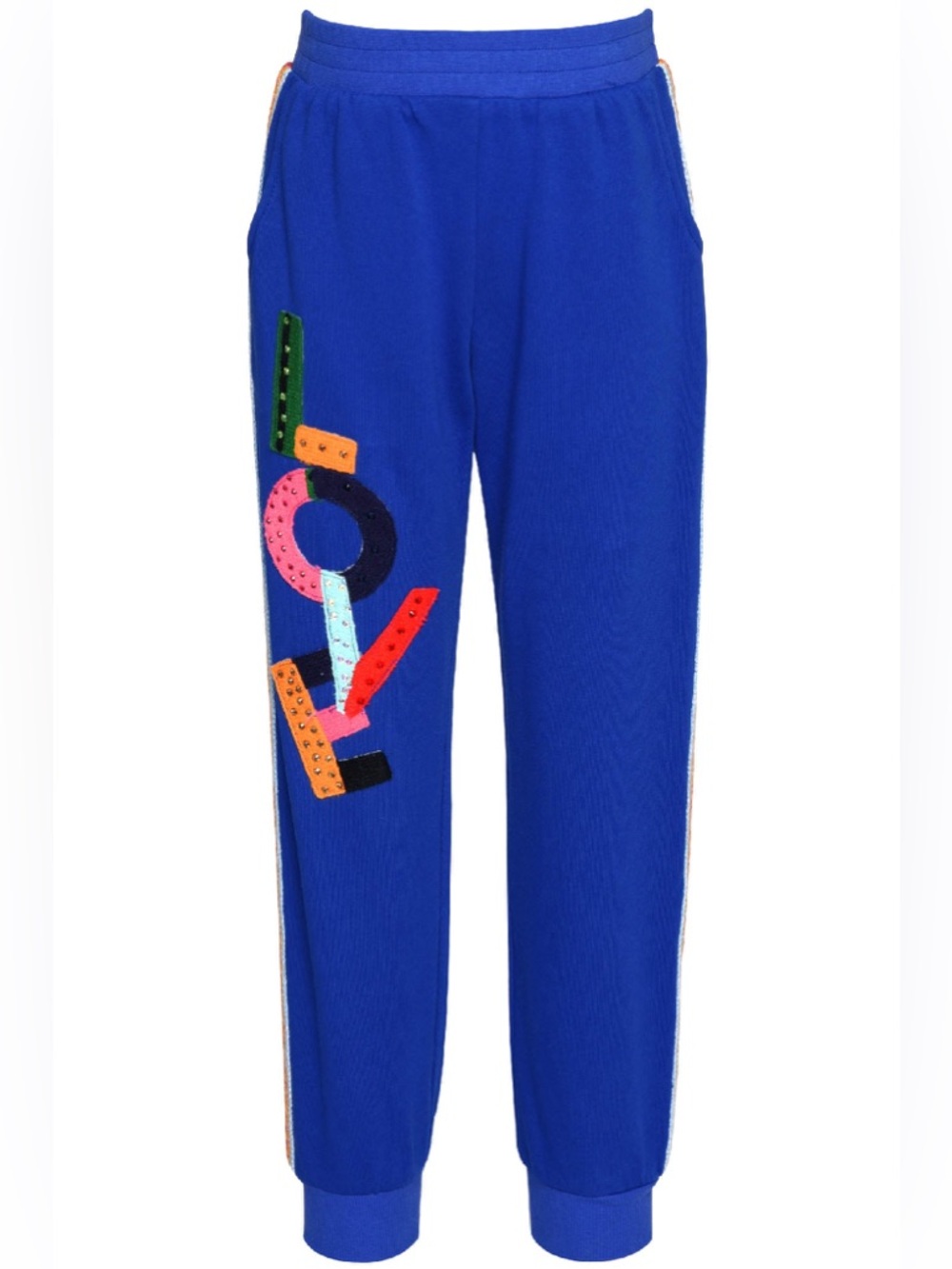 Hannah Banana Love w/Crochet Trim Royal Blue Joggers - 8